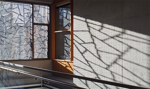 Window and facade detail at East Asian Library