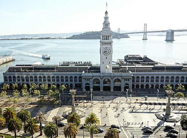 Aerial view of the Ferry Building