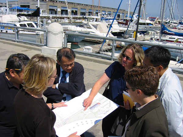 Team meeting at Pier 40